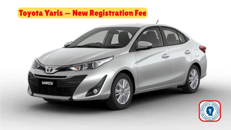 Toyota Yaris 1.3 MT & CVT — New Registration Fee in Punjab (2025)